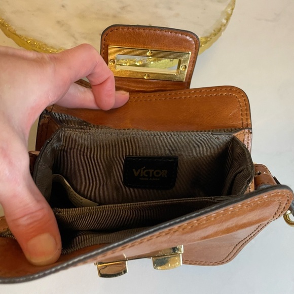VIKTOR ALFARO Brown Leather Crossbody Purse - Picture 8 of 12